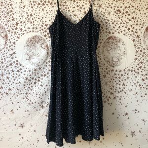 Black polka dot dress